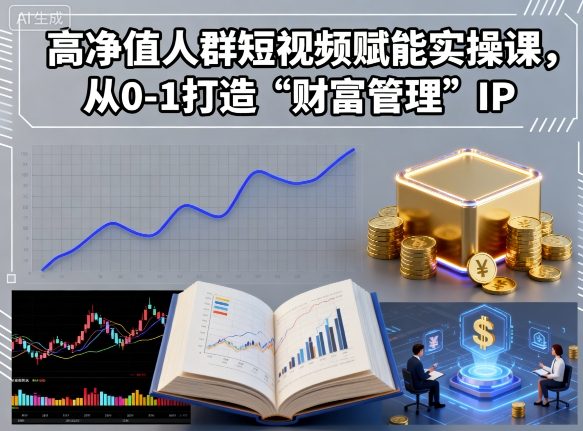 高净值人群短视频赋能实操课，从0-1打造“财富管理”IP-云慧网创