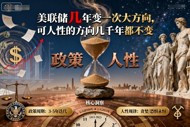 付费文章：美联储几年变一次大方向，可人性的方向几千年都不变-云慧网创