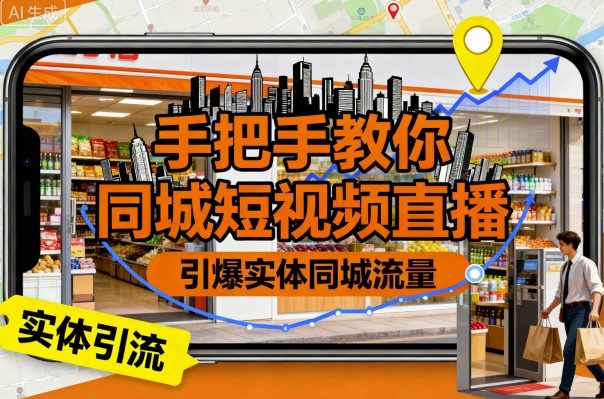手把手教你同城短视频直播，引爆实体同城流量-云慧网创