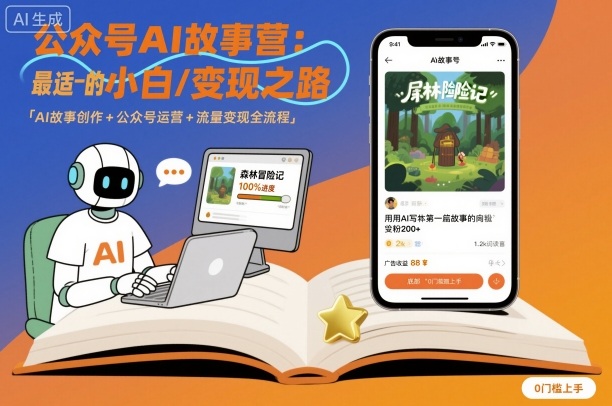 公众号ai故事营，最适合小白的自媒体变现之路-云慧网创
