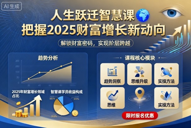 人生跃迁智慧课，把据2025财富增长新动向-云慧网创