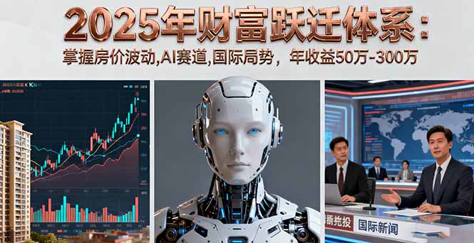 2025年财富跃迁体系：掌握房价波动,AI赛道,国际局势，年收益50万-300万-云慧网创