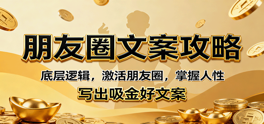 朋友圈文案攻略：底层逻辑，激活朋友圈，掌握人性，写出吸金好文案-云慧网创