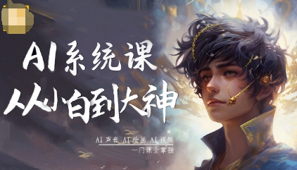 AI系统课程，从小白到大神系统学AI，AI声音-AI绘画-AI视频一门课全掌握-云慧网创