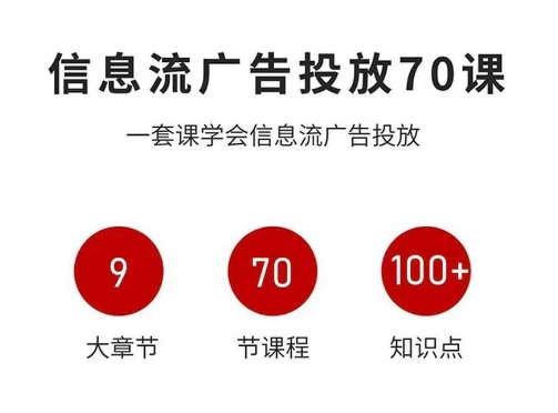 信息流广告投放实战70课，一套课学会信息流广告投放，迄今为止，最系统化教程-云慧网创