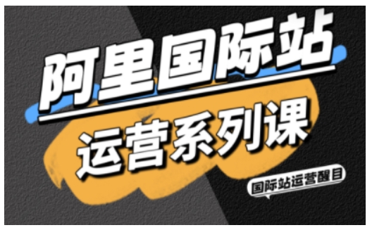阿里国际站运营系列课，涵盖精准引流、直通车与全站推实战SOP，搭配AI效率工具包与高阶增长玩法-云慧网创