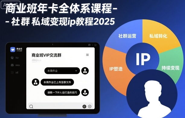 商业班年卡全体系课程-社群私域变现ip教程2025-云慧网创