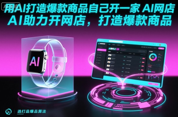 用AI打造爆款商品自己开一家AI网店，AI助力开网店，打造爆款商品-云慧网创