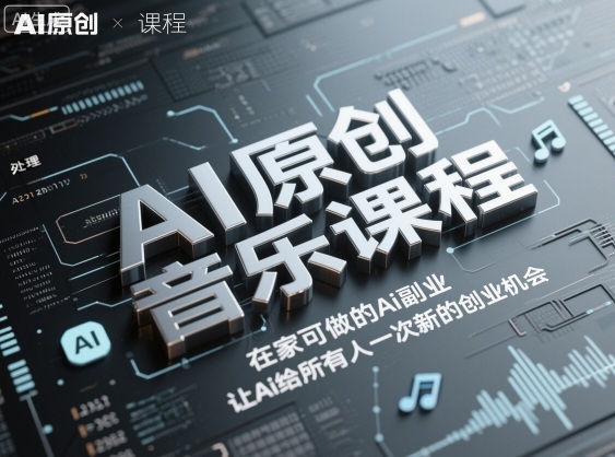 AI原创音乐课程，在家可做的Ai副业，让Ai给所有人一次新的创业机会-云慧网创