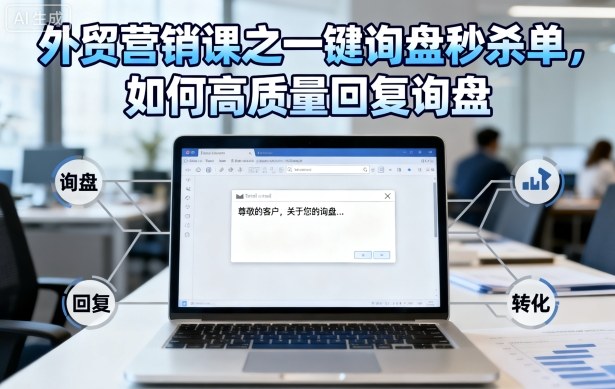 外贸营销课之一键询盘秒杀单，如何高质量回复询盘-云慧网创