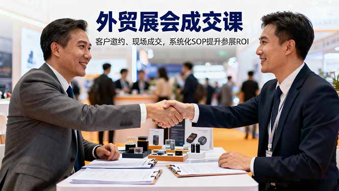 外贸展会成交课，含目标制定、客户邀约、现场成交，系统化SOP提升参展ROI-云慧网创
