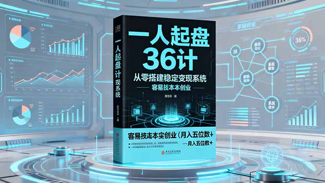 一人起盘36计：从零搭建稳定变现系统，实现低成本创业，月入五位数+-云慧网创