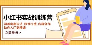 小红书实战训练营,涵盖电商玩法, 账号打造, 内容创作, 助你入门到精通-云慧网创