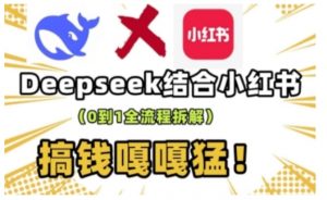 deepseek+小红书打造流量生产线实操课，0到1全流程拆解，搞钱嘎嘎猛-云慧网创