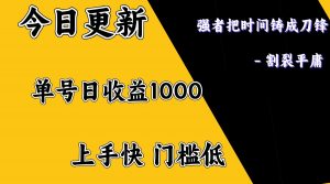 上手一天1000打底,正规项目,懒人勿扰-云慧网创