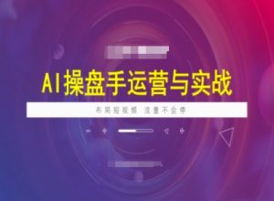 AI操盘手运营实战课程,布局短祝频,流量不会停-云慧网创