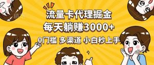 流量卡代理掘金,0门槛,每天躺赚3000+,多种推广渠道,新手小白轻松上手-云慧网创