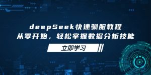 deepSeek快速驯服教程,从零开始,轻松掌握数据分析技能-云慧网创