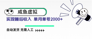 咸鱼虚拟资料 自动发货 无需人工 单月单号2000+-云慧网创