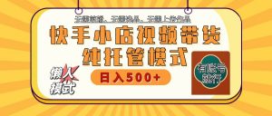 【快手小店代运营】限时托管计划,全程喂饭,单日稳定变现800+-云慧网创