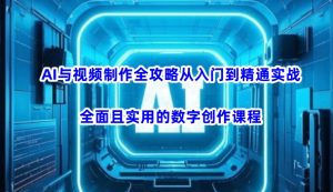 AI与视频制作全攻略从入门到精通实战,全面且实用的数字创作课程(更新3月)-云慧网创
