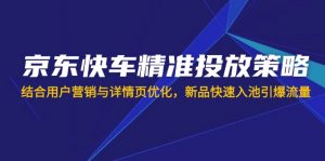 京东快车精准投放策略,结合用户营销与详情页优化,新品快速入池引爆流量-云慧网创