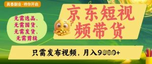 京东短视频带货,开启零门槛躺Z新时代【揭秘】-云慧网创