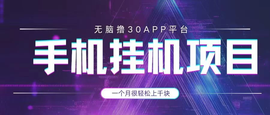 手机挂机项目+零撸30个APP平台广告金币，一个月很轻松大几千-云慧网创