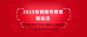 2025年视频号带货新玩法:AI炮制百分百原创爆款,稳起号,T+1结算实现月入过万-云慧网创