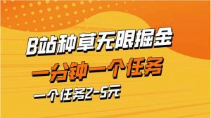 b站种草暴力掘金,一分钟一个任务,一个任务2-5元-云慧网创