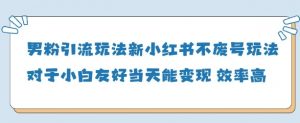 男粉引流玩法(新),玩法友好做的好当天就能变现-云慧网创