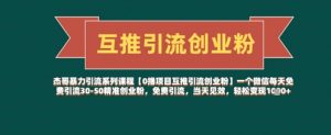 【0撸项目互推引流创业粉】一个微信每天免费引流30-50精准创业粉,免费引流,当天见效,轻松变现几张-云慧网创