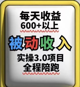 被动收入实操3.0项目,每天收益6张+以上,能长期操作-云慧网创