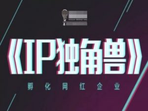 IP独角兽,孵化网红企业,ip教程-云慧网创