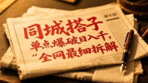 同城搭子群19.9单点爆破日入千，搭子组局月入万，全网最细拆解-云慧网创