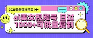 视频号AI美女跳舞暴力起号玩法,日入1k+,全程软件操作,小白也能玩的项目-云慧网创