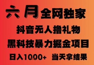 25年6月抖音无人直播最新暴力撸音浪掘金,小白可做,可批量矩阵放大,长期稳定日入1k+【揭秘】-云慧网创
