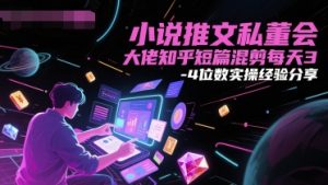 小说推文私董会大佬知乎短篇混剪每天3-4位数实操经验分享-云慧网创