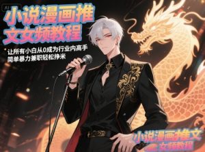 小说漫画推文女频教程,让所有小白从0成为行业内高手,简单暴力兼职轻松挣米-云慧网创