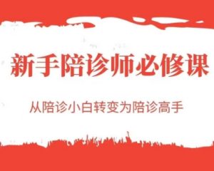 新手陪诊师必修课,从陪诊小白转变为陪诊高手-云慧网创