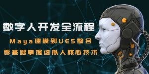 数字人开发全流程:Maya建模到UE5整合,零基础掌握虚拟人核心技术-云慧网创