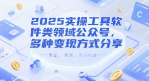 2025实操工具软件类领域公众号,多种变现方式分享-云慧网创