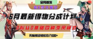 6月份最新得物创作者分成计划2.0玩法,0粉丝0基础四种模式变现,从隐蔽渠道无脑搬运,日入2张-云慧网创