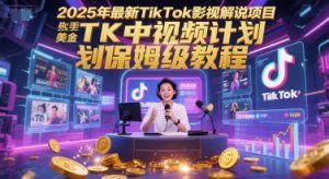 2025年最新TikTok影视解说项目,新手也能挣美金,TK中视频计划保姆级教程-云慧网创