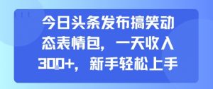 今日头条发布搞笑动态表情包,一天收入3张+,新手轻松上手-云慧网创