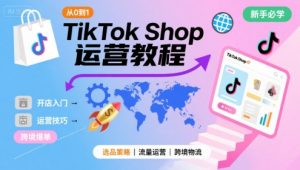 TikTok Shop从0到1运营教程,TikTok跨境电商新手必学课程-云慧网创