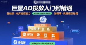巨量AD投放入门到精通,基础版+进阶版+加餐课-云慧网创