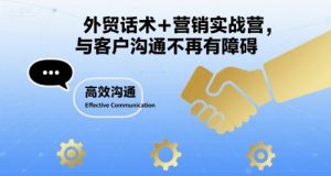 外贸话术+营销实战营,与客户沟通不再有障碍-云慧网创