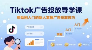 Tiktok广告投放导学课,帮助刚入门的新人掌握广告投放技巧-云慧网创