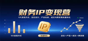 财务IP变现营:9大变现方式、定位设计、产品包装,成交与群发售批量转化-云慧网创